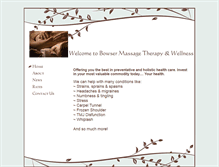 Tablet Screenshot of bowsermassagetherapy.com